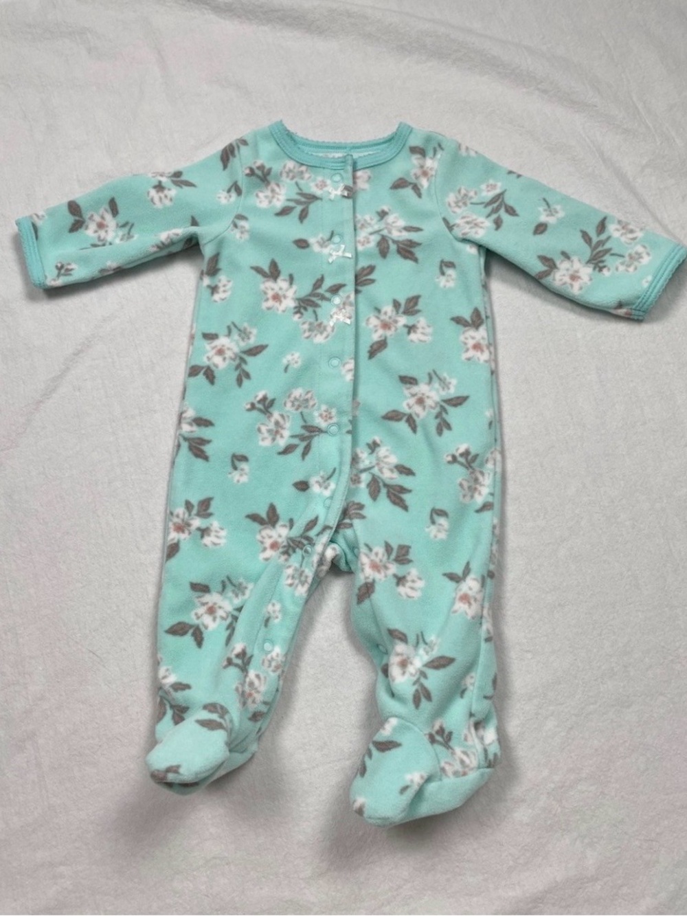 Carter's Baby Girl Floral Fleece Snap Sleeper 3M